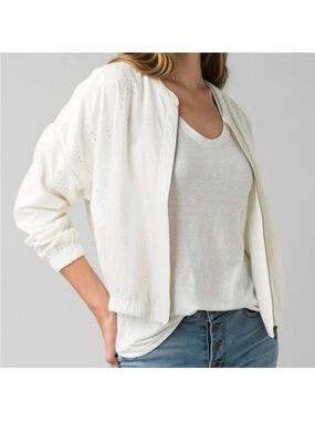Prana L white Barlow jacket